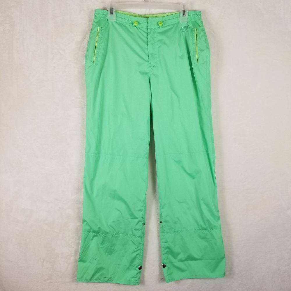 Oleg Cassini Sport Womens Mint Green Windbreaker Anorak & Pants Tracksuit Set M - Picture 3 of 12